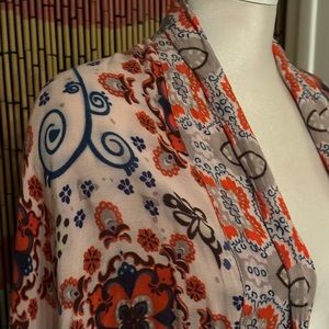 Free people one size boho kimono in paisley design